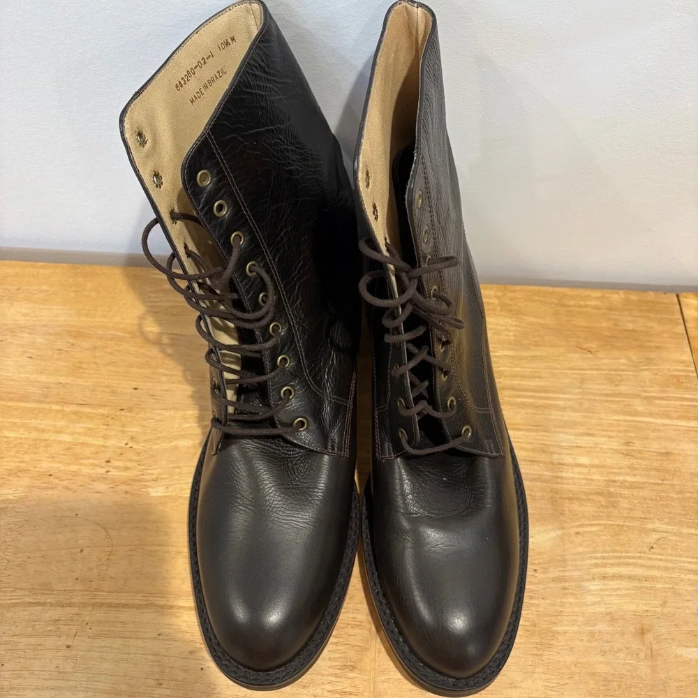 Gap Vintage Leather Lace Up Combat Boots Mens Brown Size 10.5 M 883260-02-1